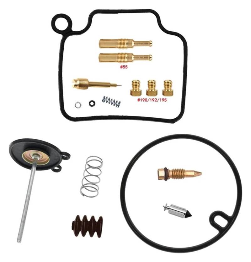 Vergaser Reparatursatz Für VTX 1300 VTX1300 VTX1300S VTX1300R VTX1300C 2003-2009 Motorrad Vergaser Reparatur Schwimmer Membran Pumpe Ersatz(Color 9) von FNCVTM