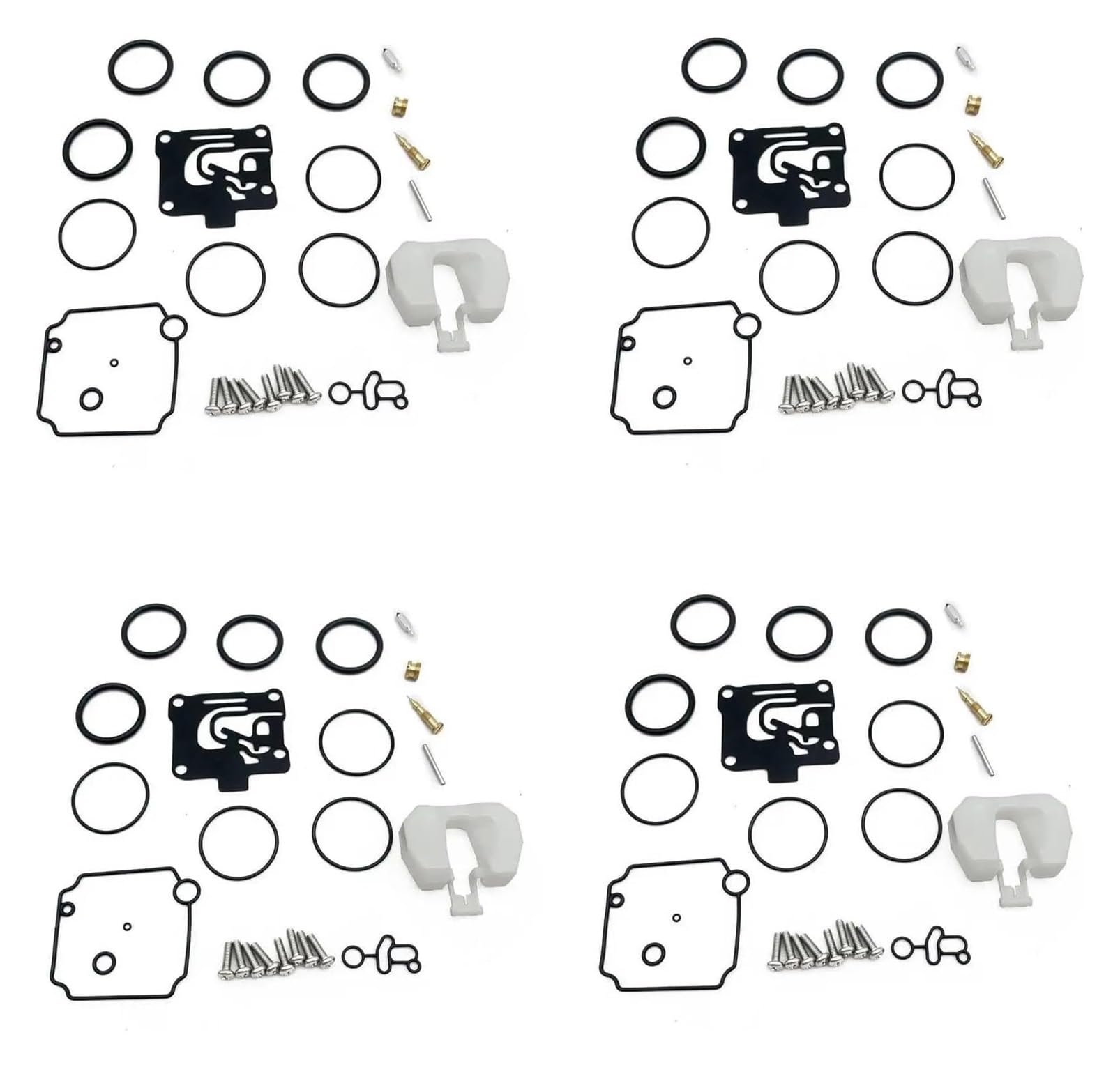 Vergaser Reparatursatz Für Y&amaha 50 PS 4-Takt 62Y-W0093-11 62Y-W0093-10 Motorradvergaser Reparatur Wiederaufbau Dichtung Ersatzteile(4 Set) von FNCVTM