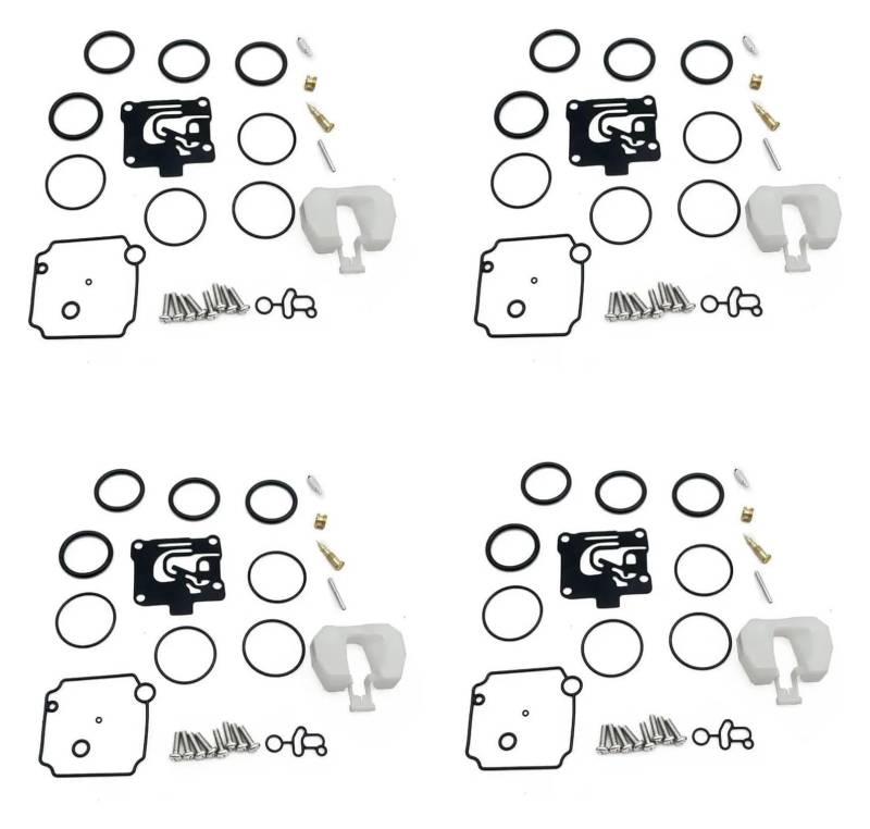 Vergaser Reparatursatz Für Y&amaha 50 PS 4-Takt 62Y-W0093-11 62Y-W0093-10 Motorradvergaser Reparatur Wiederaufbau Dichtung Ersatzteile(4 Set) von FNCVTM