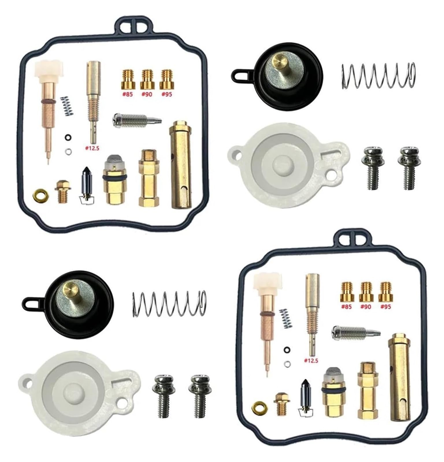 Vergaser Reparatursatz Für Y&amaha Für Dragstar XVS400 4TR/5KP Für Drag Star DS400 Motorradvergaser Reparatur Schwimmer Vakuummembran Aircut-Teile(B1) von FNCVTM