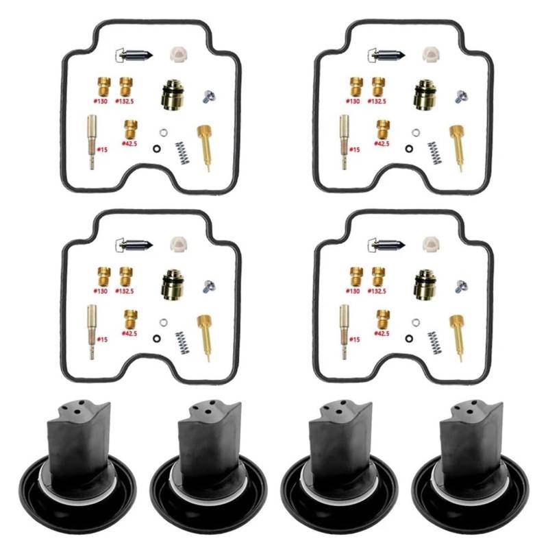 Vergaser Reparatursatz Für Y&amaha Für FAZER FZS1000 2001-2005 Motorradvergaser-Reparatur-Schwimmer-Drosselklappen-Membran-Teile-Kit(X2) von FNCVTM