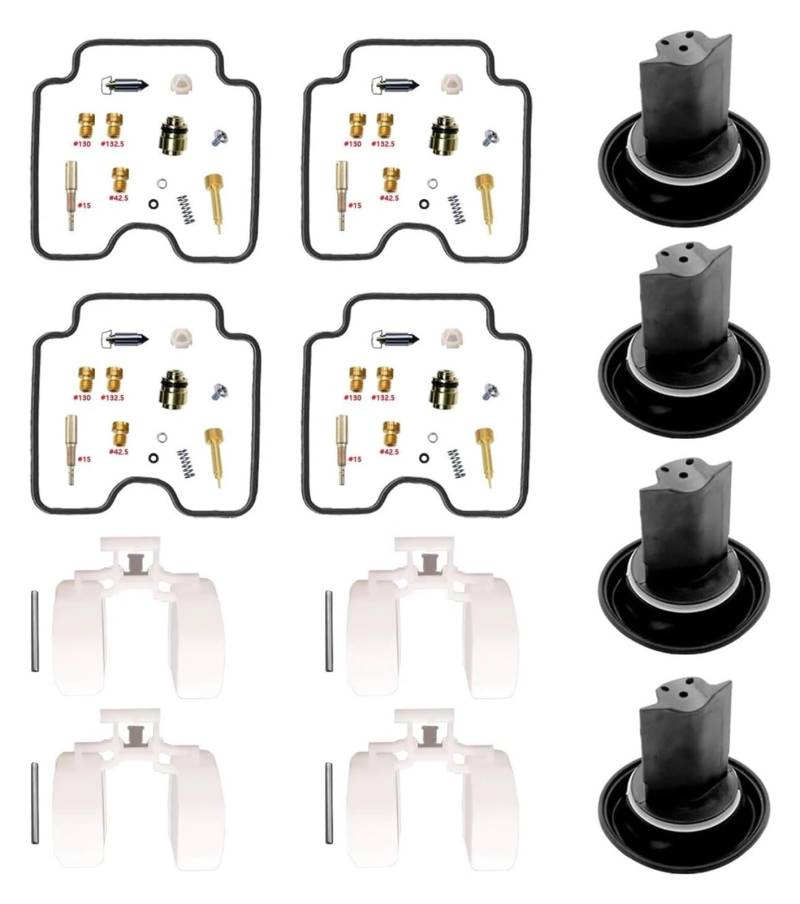 Vergaser Reparatursatz Für Y&amaha Für FAZER FZS1000 FZS 1000 FZ-1 2001-2005 Motorrad-Vergaser-Vergaser-Reparatur Schwimmer-Drosselklappen-Membran-Ersatz(Color 6) von FNCVTM