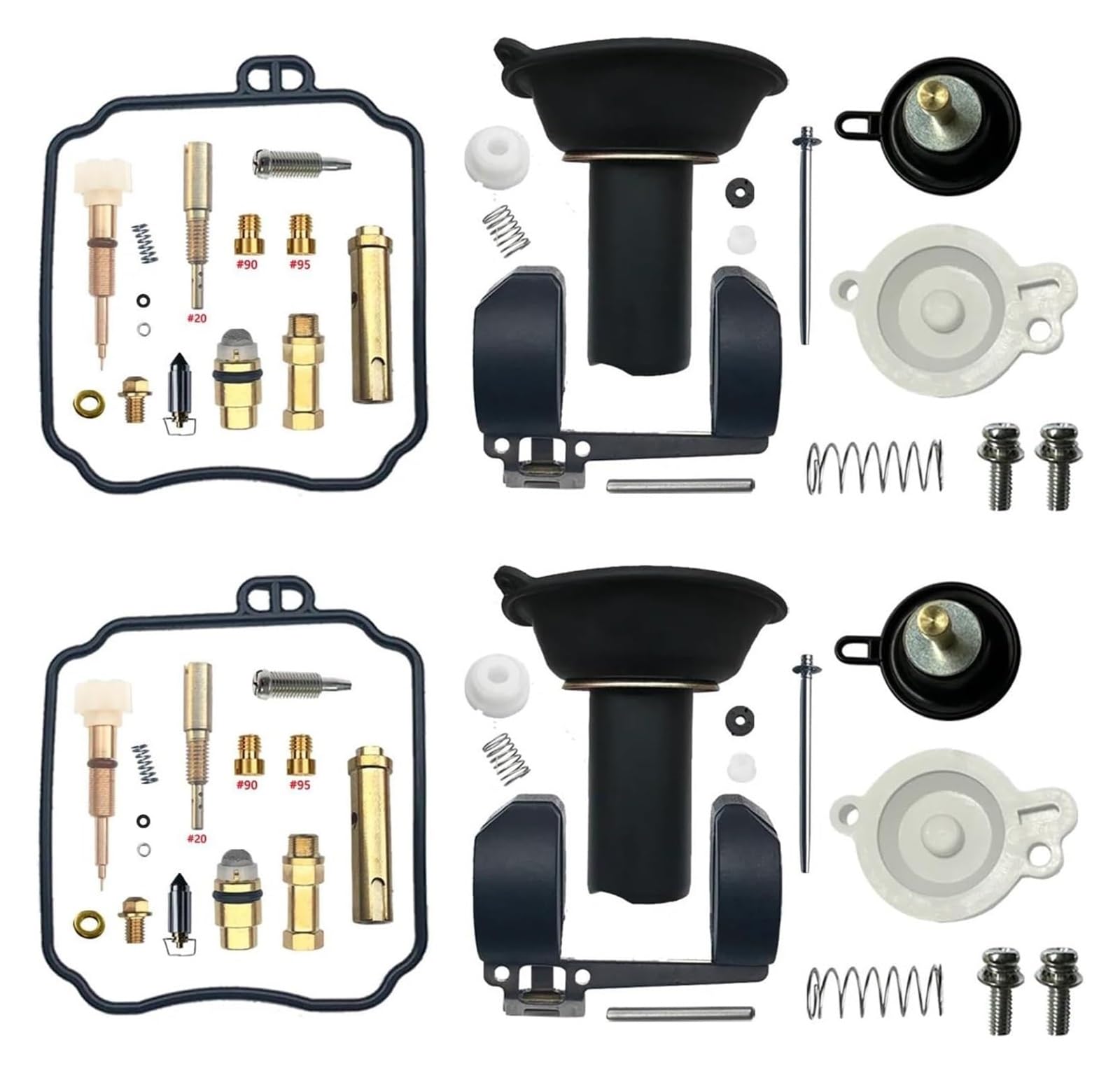 Vergaser Reparatursatz Für Y&amaha Für V-Star Für DRAGSTAR XVS650 Motorradvergaser Carb Reparatur Schwimmermembran Aircut Drosselschraube Ersatz(Color 10) von FNCVTM