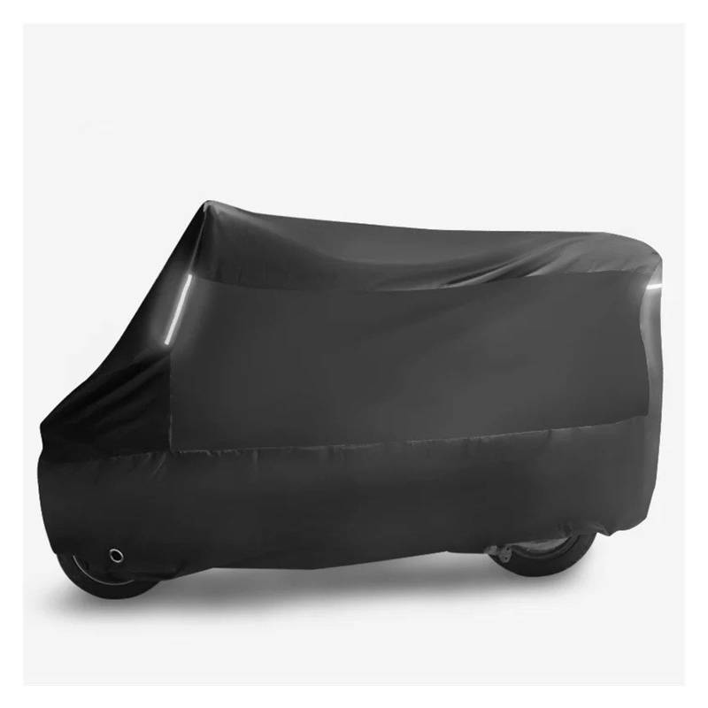 Auto 190T Universal Motorradabdeckung Motorrad Regenmantel Wasserdicht Outdoor Mit Reflektierende Streifen Schutzabdeckungen Roller Zubehör(Schwarz-M) von FNERRMEVC