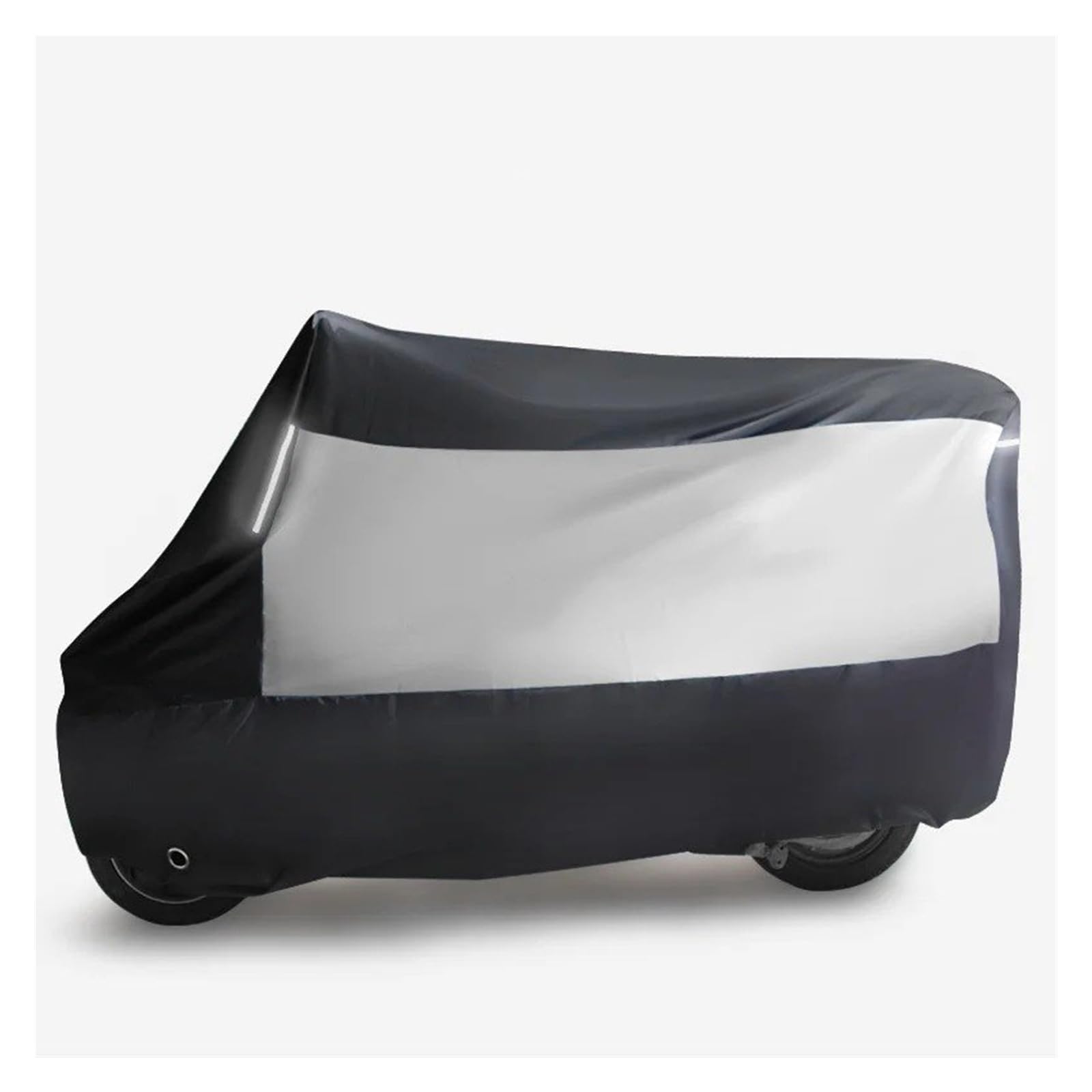 Auto 190T Universal Motorradabdeckung Motorrad Regenmantel Wasserdicht Outdoor Mit Reflektierende Streifen Schutzabdeckungen Roller Zubehör(Silver-XXXL) von FNERRMEVC