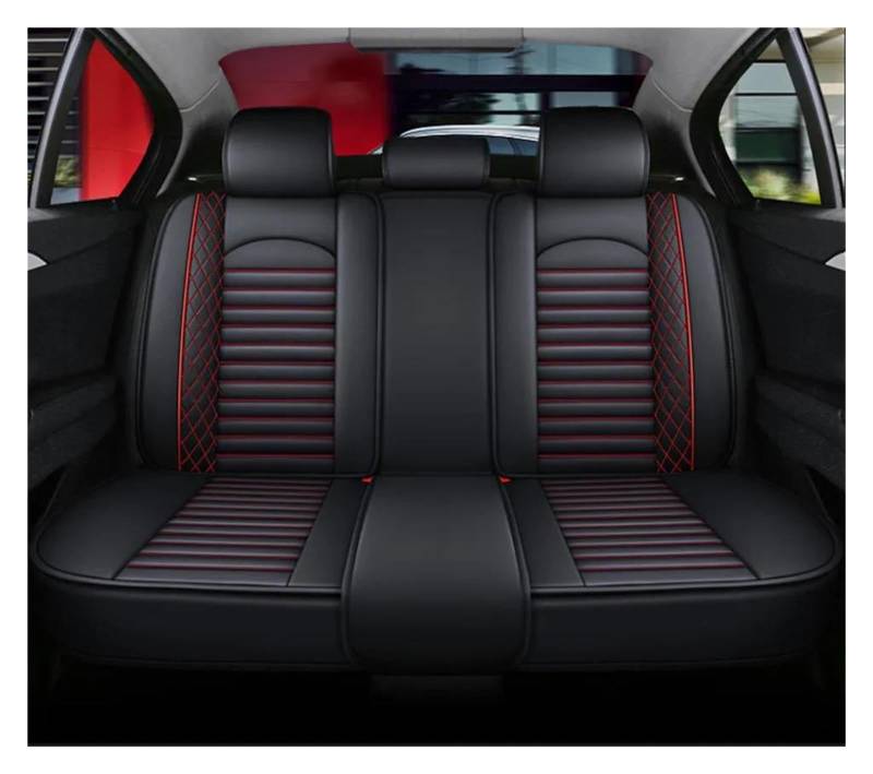 FNERRMEVC Sitzbezüge Autositzbezüge Für VW Für P&assat B5 Für Polo Für Golf Für Tiguan Universal Autozubehör Autositzschutz(Only Rear seat Red) von FNERRMEVC