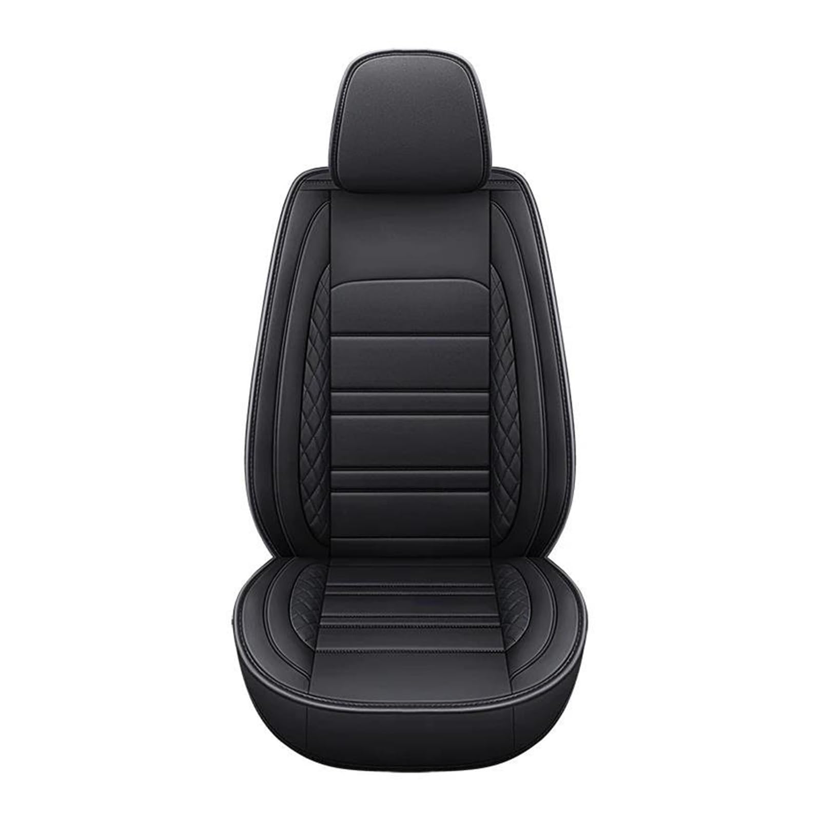 FNERRMEVC Sitzbezüge Autositzbezug Für N&issan Für Qashqai J11 Für Navara D40 Für Terrano 2 Für March Für X Trail Universalzubehör Autositzschutz(1 Stück-Schwarz) von FNERRMEVC