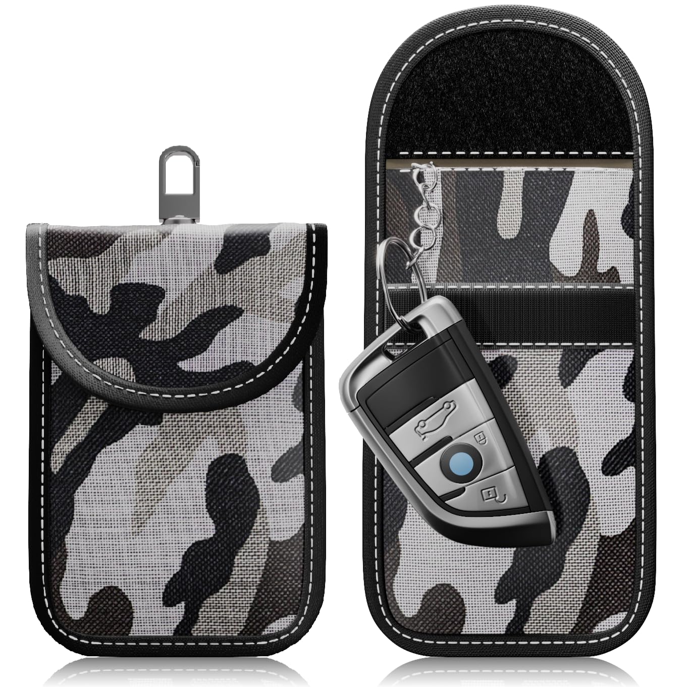 2 Stück FOAMO Keyless Go Schutz Autoschlüssel Funkschlüssel RFID Abschirmung Blocker Schlüssel-Tasche Schlüsseletui Oxford Camouflage 2 Stück FOAMO Keyless Go Schutz Autoschlüssel Funkschlüssel RFID Abschirmung Blocker Schlüssel-Tasche Schlüsseletui Oxford Camouflage von FOAMO