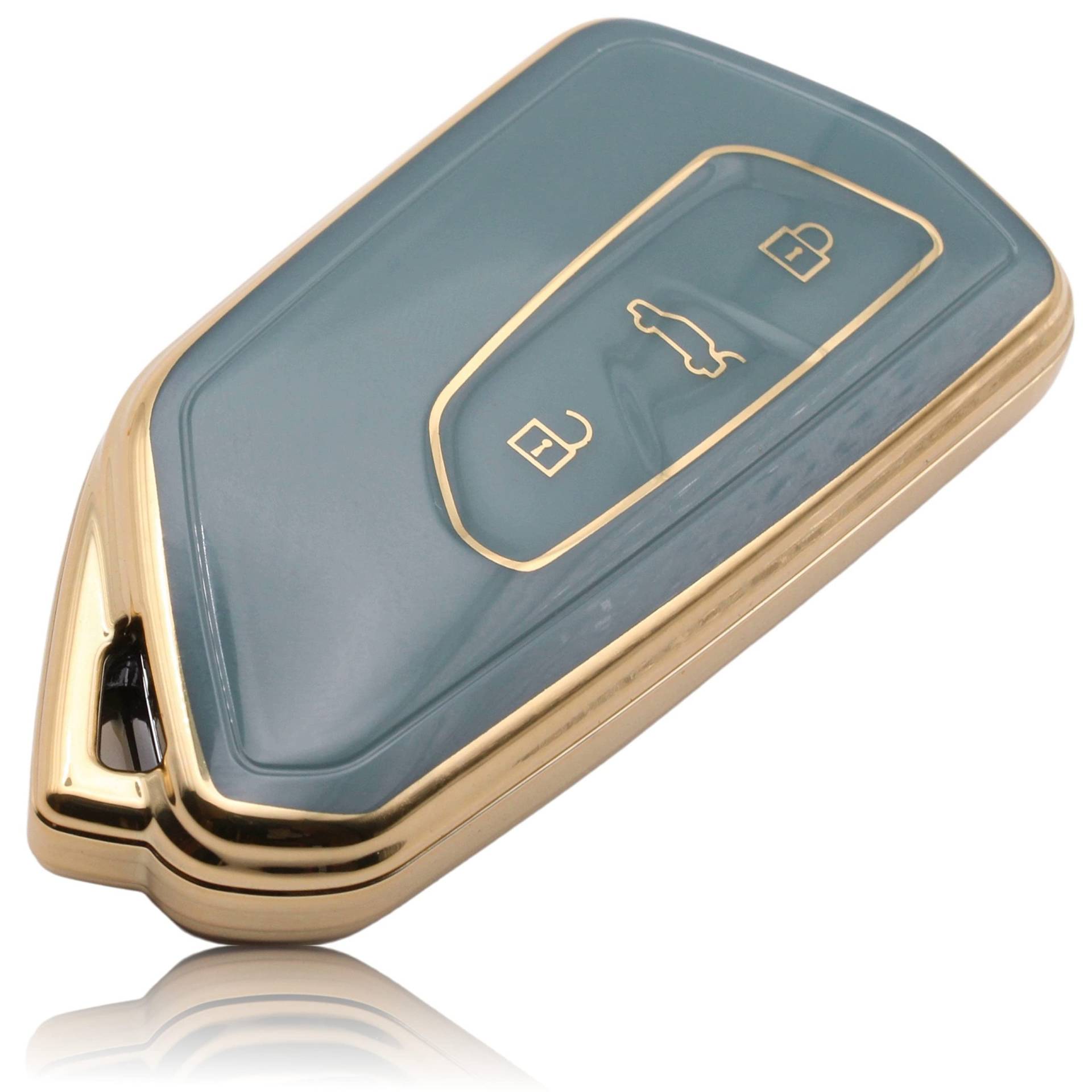 FOAMO Autoschlüssel Hülle Kompatibel mit VW, SEAT, Skoda, Cupra Autoschlüssel - TPU Schlüsselhülle - Schlüsselhülle - Schutz für Autoschlüssel Blau von FOAMO