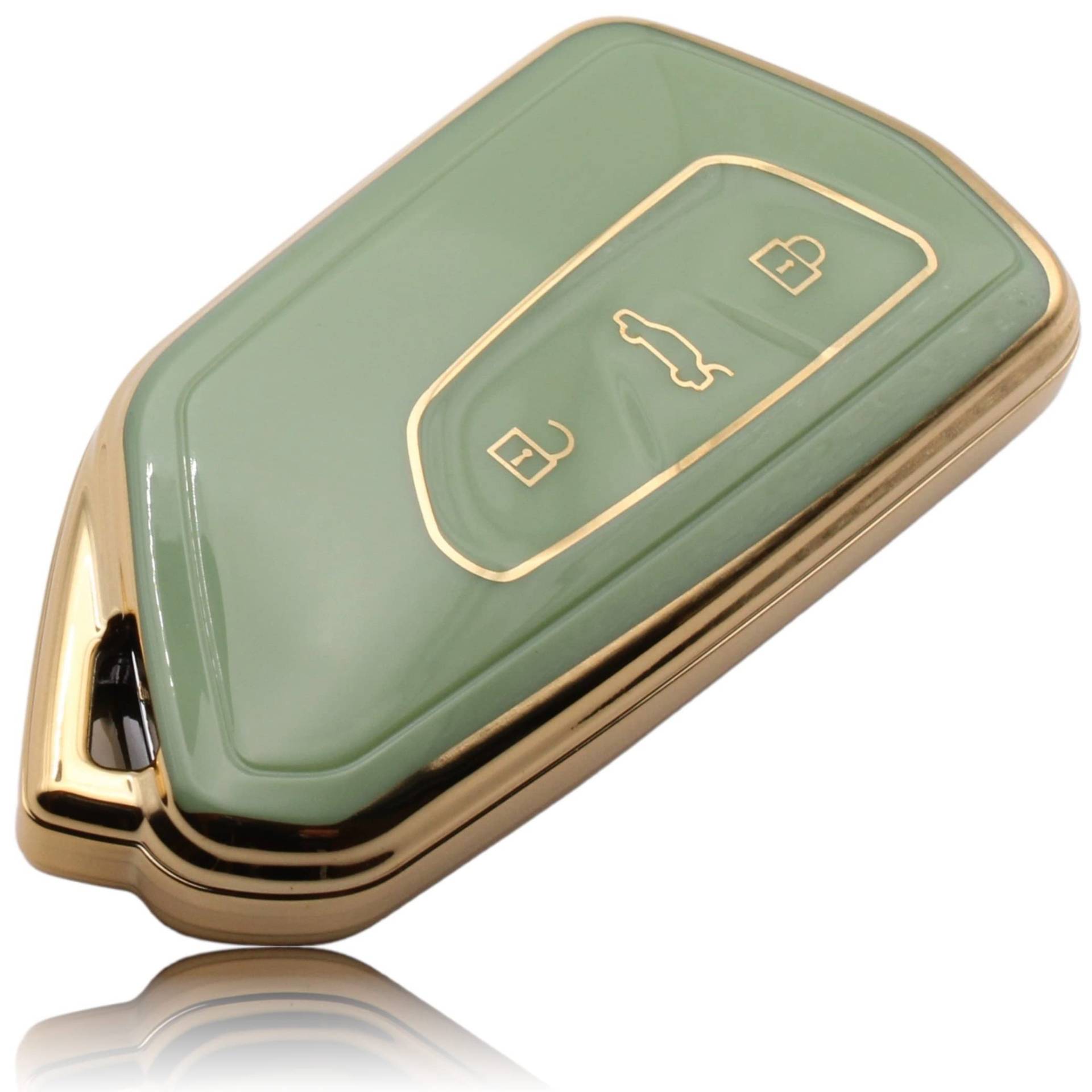 FOAMO Autoschlüssel Hülle Kompatibel mit VW, SEAT, Skoda, Cupra Autoschlüssel - TPU Schlüsselhülle - Schlüsselhülle - Schutz für Autoschlüssel Grün von FOAMO