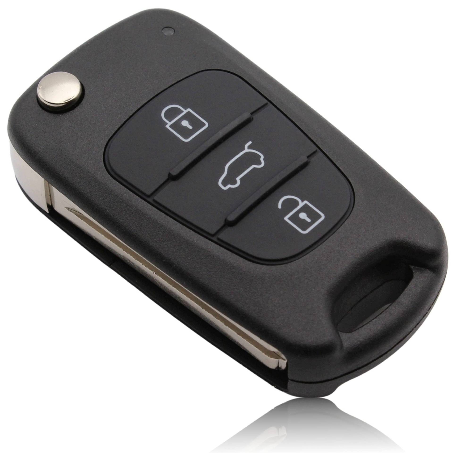 FOAMO Schlüssel Gehäuse Reparatursatz passend für Hyundai 3-Tasten Schlüssel Cover Typ-2 3JA von FOAMO