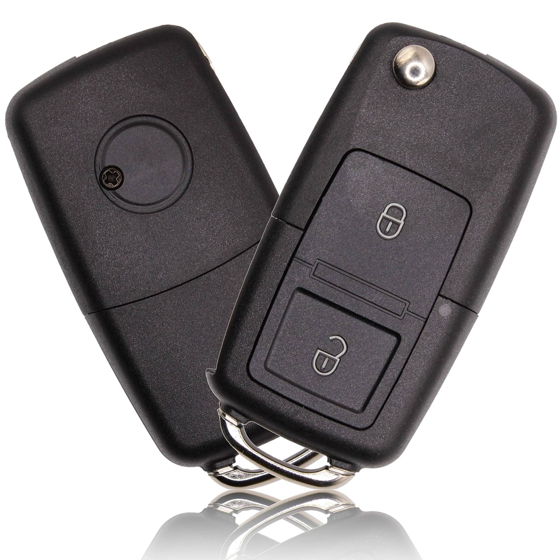 FOAMO Autoschlüssel 2 Tasten Schlüssel Gehäuse Reparatursatz kompatibel mit VW Volkswagen Golf 6, SEAT, SKODA 2XA von FOAMO