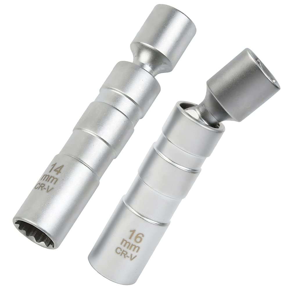 FOCCTS 2 Stück Universal Flexibel Zündkerzenschlüssel 16mm und 14mm, zündkerzen schlüsselsatz Magnetisch Zündkerze Steckschlüssel Entferner Installer Werkzeug drehbarer kfz-zündkerzenschlüssel FOCCTS 2 Stück Universal Flexibel Zündkerzenschlüssel 16mm und 14mm, zündkerzen schlüsselsatz Magnetisch Zündkerze Steckschlüssel Entferner Installer Werkzeug drehbarer kfz-zündkerzenschlüssel von FOCCTS