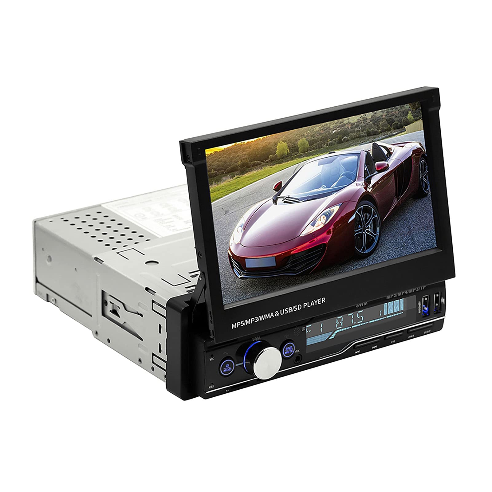 FOLOSAFENAR 7 Zoll Auto Videoplayer - Bluetooth RDS HD Autoradio Stereo Empfänger MP5 Player - mit Touchscreen Lenkradsteuerung von FOLOSAFENAR
