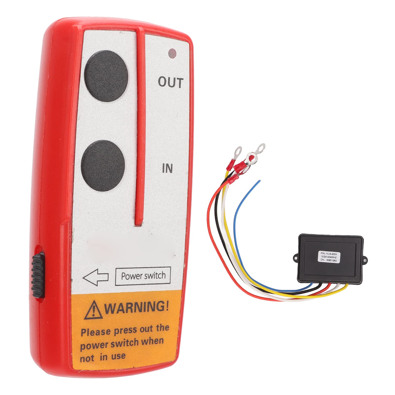 Seilwinden-Fernbedienungsschalter, sicher, abriebfest, hochempfindlich, Seilwinden-Fernbedienungs-Set, universell, einfache Bedienung mit Kontrollleuchte für ATV(rot) von FOLOSAFENAR