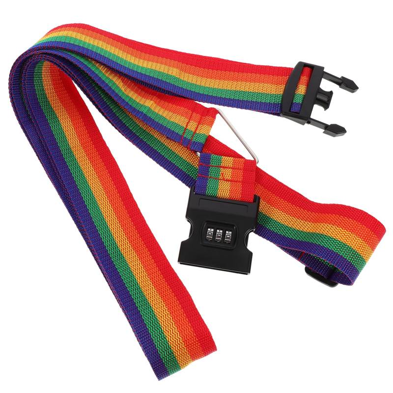 FOMIYES 1 Stück Verstärkungsbündelband Gepäck-Passwort-Riemen Outdoor-Sportgurte Schnalle strapsgürtel Reisegurte für Gepäck Gepäckverbindungsgurte für Koffer pom Colorful von FOMIYES