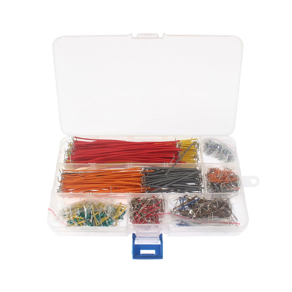 840-teiliges FONGKNOX Jumper-Draht-Kit, 14 Längen, verschiedene vorgefertigte Jumper-Draht, lötfreies, flexibles Steckbrett, DIY-Zubehör mit Aufbewahrungsbox, Jumper-Kabel zum Löten von Schaltungen 840-teiliges FONGKNOX Jumper-Draht-Kit, 14 Längen, verschiedene vorgefertigte Jumper-Draht, lötfreies, flexibles Steckbrett, DIY-Zubehör mit Aufbewahrungsbox, Jumper-Kabel zum Löten von Schaltungen von FONGKNOX