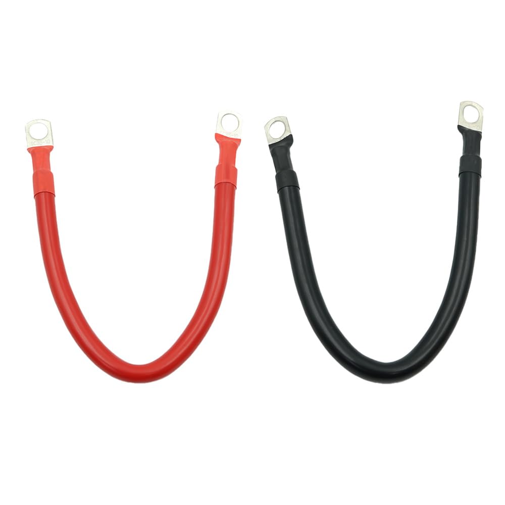FONGKNOX 35 cm 12 Zoll 2 AWG 35 mm² Kupferbatteriekabel mit O-Ringen Batterieanschluss Parallel- oder Serienkabel Hochleistungs-12-V/24-V-Leitungen für Batterieautos, Boote, Wohnmobile, LKWs FONGKNOX 35 cm 12 Zoll 2 AWG 35 mm² Kupferbatteriekabel mit O-Ringen Batterieanschluss Parallel- oder Serienkabel Hochleistungs-12-V/24-V-Leitungen für Batterieautos, Boote, Wohnmobile, LKWs von FONGKNOX