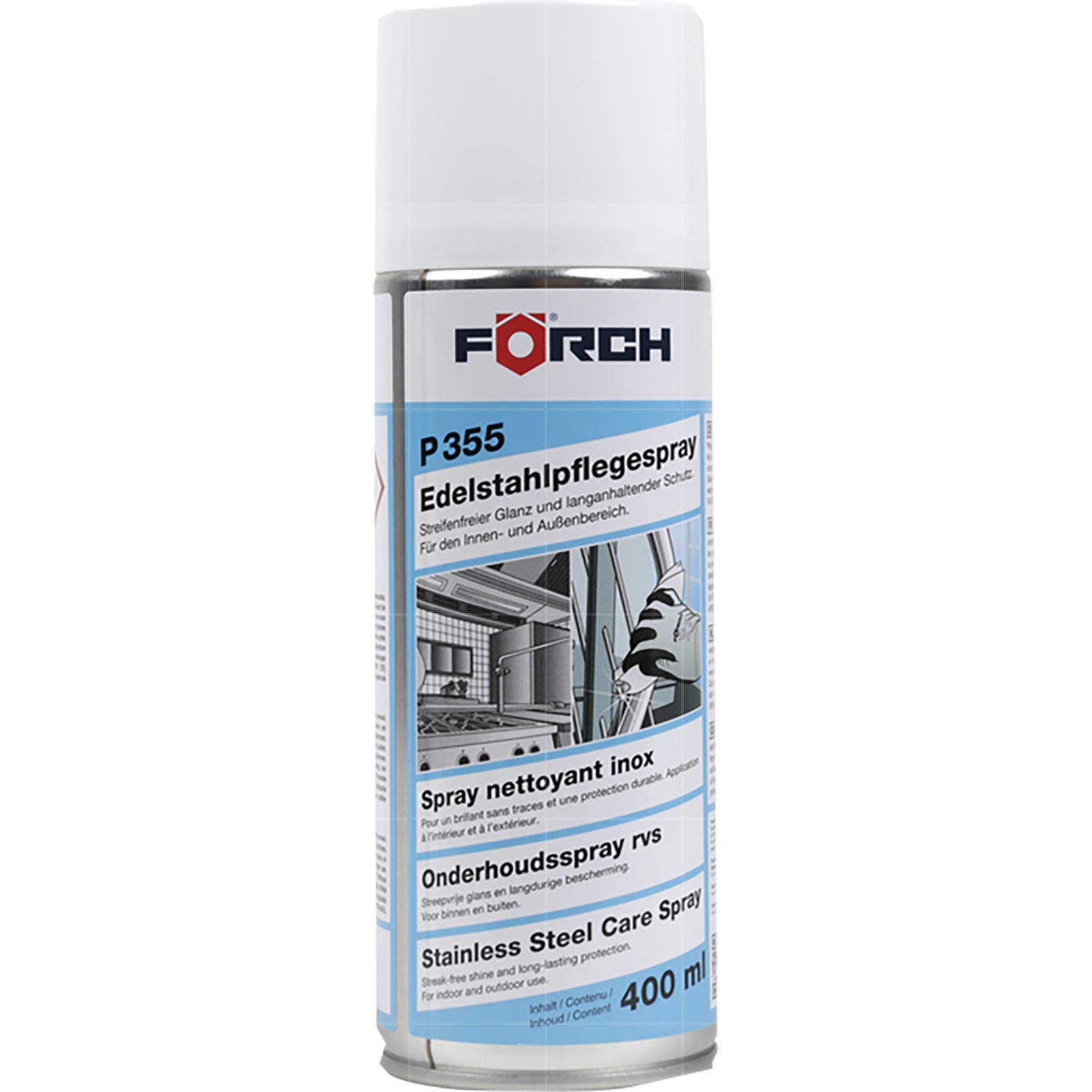 FOERCH EDELSTAHLPFLEGESPRAY P355 0.4 LTR von FORCH