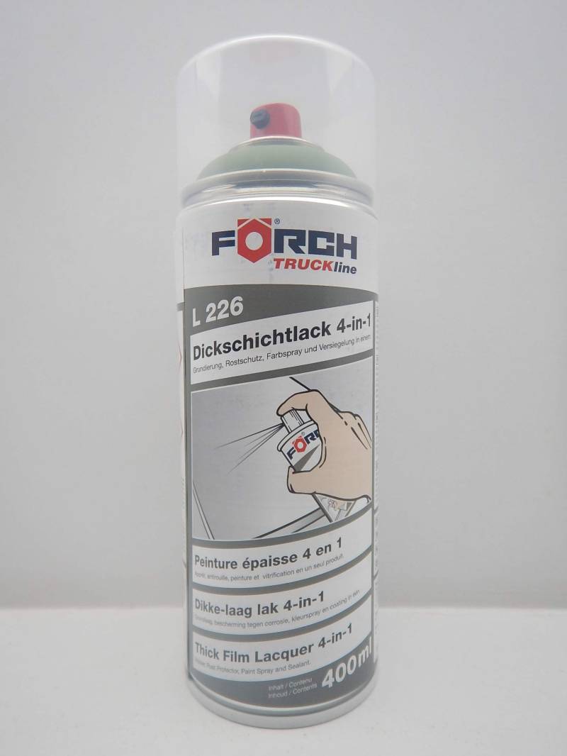FORCH 4 in 1 6011 MASCHINENGRÜN BAUMASCHINE DICKSCHICHTLACK Lack Spray SPRAYDOSE 400ML (1) von FORCH
