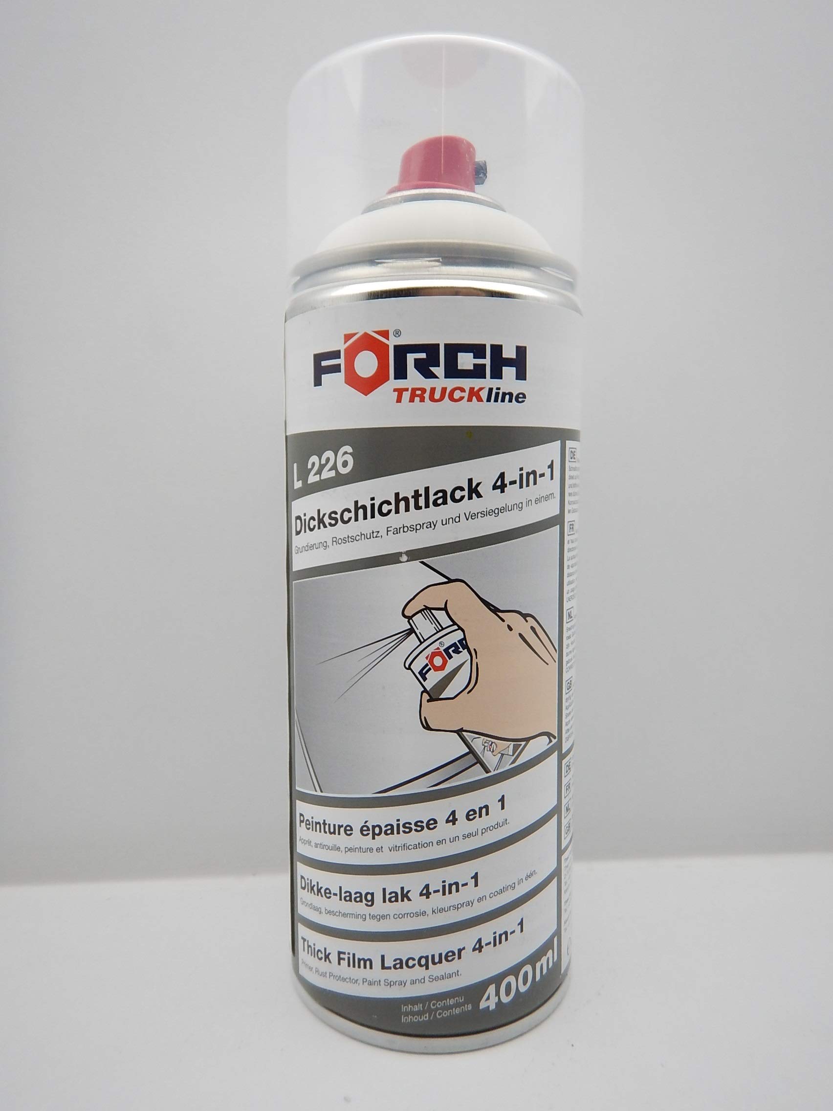 FORCH 4 in 1 FIAT 249 POLARWEISS Weiss DICKSCHICHTLACK Lack Spray SPRAYDOSE 400ML (1) von FORCH