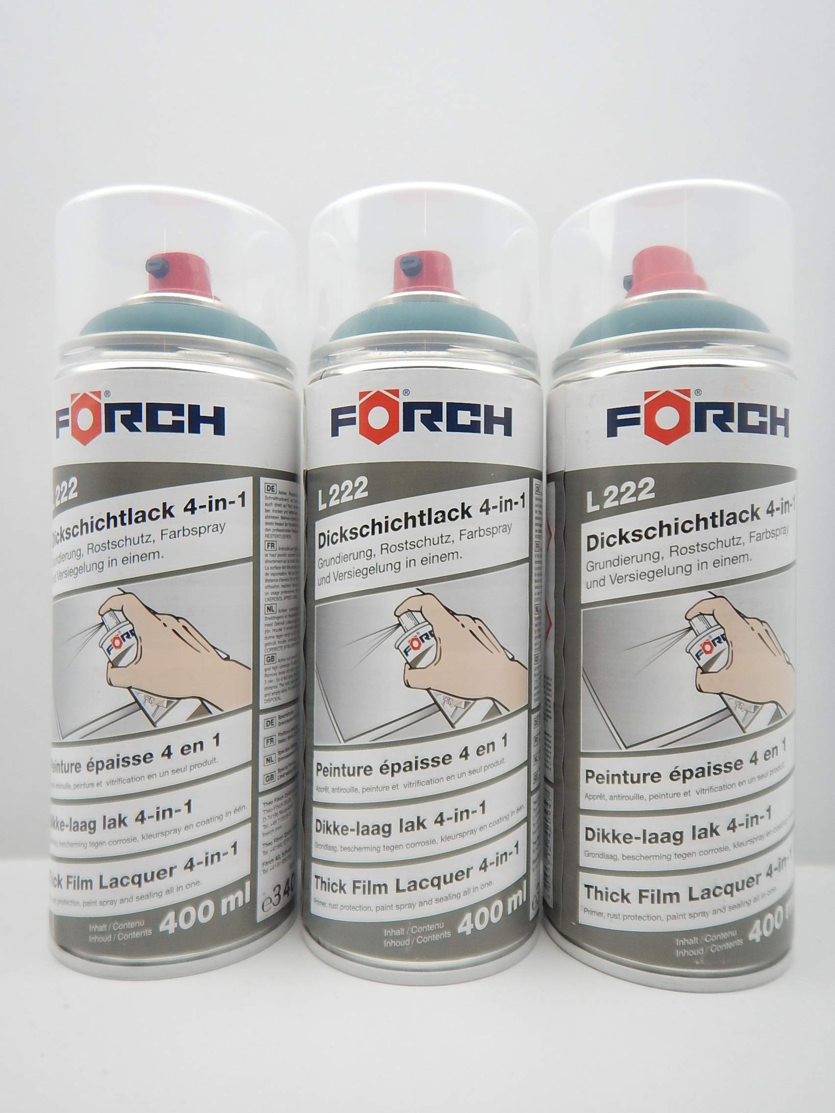 FORCH 4 in 1 RAL 6004 BLAUGRÜN GRÜN BLAU DICKSCHICHTLACK Lack Spray SPRAYDOSE (3) von FORCH