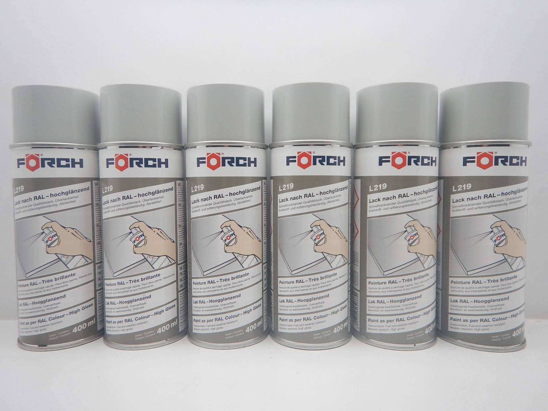 FORCH ACHATGRAU GRAU RAL 7038 Lack LACKSPRAY Spray SPRAYDOSE 400ML (6) von FORCH