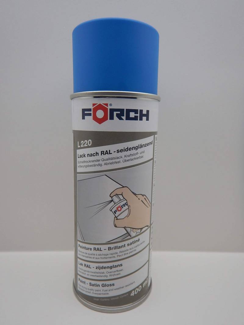 FORCH HIMMELBLAU BLAU RAL 5015 Lack LACKSPRAY Spray SPRAYDOSE SEIDENGLÄNZEND 400ML (1) von FORCH