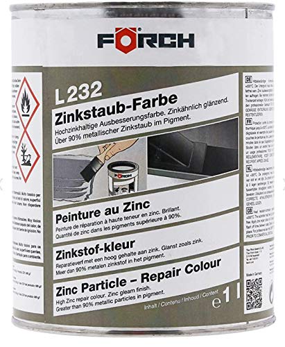 FORCH ZINKSTAUB Zink Farbe L232 ROSTSCHUTZ ROST HITZEBESTÄNDIG 1000ml (1) von FORCH
