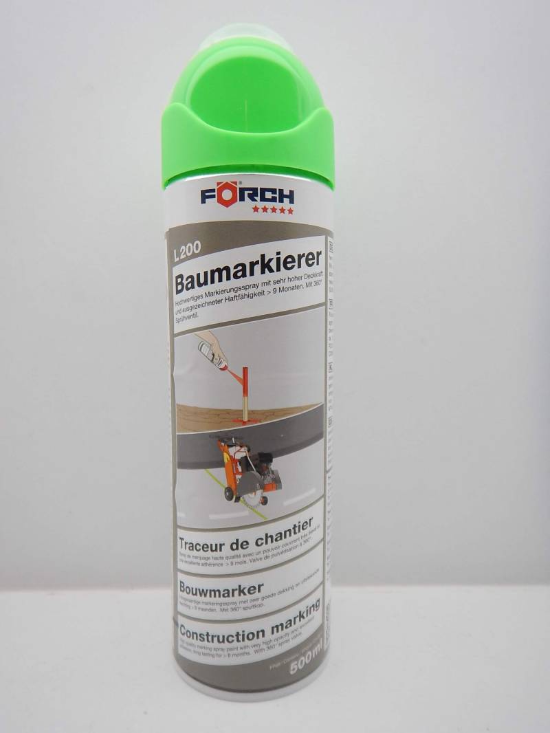 MARKIERUNGSSPRAY MARKIERUNG MARKIERSPRAY Farbe GRÜN L200 360° VENTIL 500ML (1) von FORCH