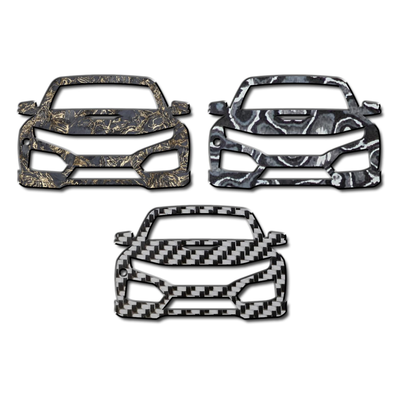 FORTILLO Personalisierter Auto-Silhouette-Schlüsselanhänger aus Carbon - jedes Modell FORTILLO Personalisierter Auto-Silhouette-Schlüsselanhänger aus Carbon - jedes Modell von FORTILLO
