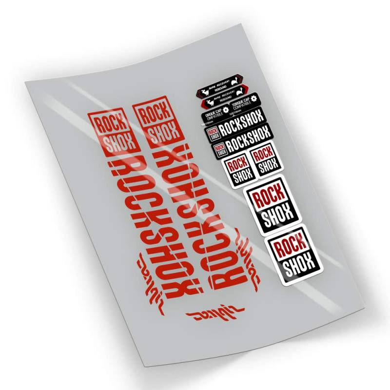FA211 Aufkleber Gabel Rock Shox Domain selbstklebend AUFKLEBER Aufkleber (rot) von FORZADESIVI