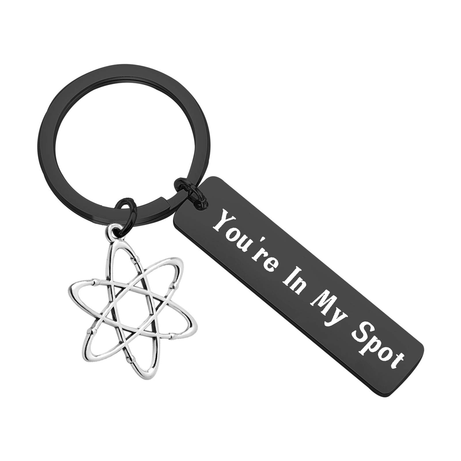 FOTAP Schlüsselanhänger mit Aufschrift You're In My Spot, Geschenk für Wissenschaftler, theoretische Physiker, Urknall-Fans, Geschenk, Spot Schwarz, Medium FOTAP Schlüsselanhänger mit Aufschrift You're In My Spot, Geschenk für Wissenschaftler, theoretische Physiker, Urknall-Fans, Geschenk, Spot Schwarz, Medium von FOTAP