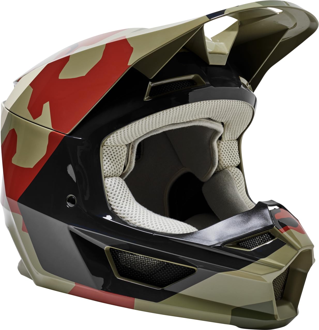 Fox Yth V1 Bnkr Helmet, Ece Green Camo von Fox