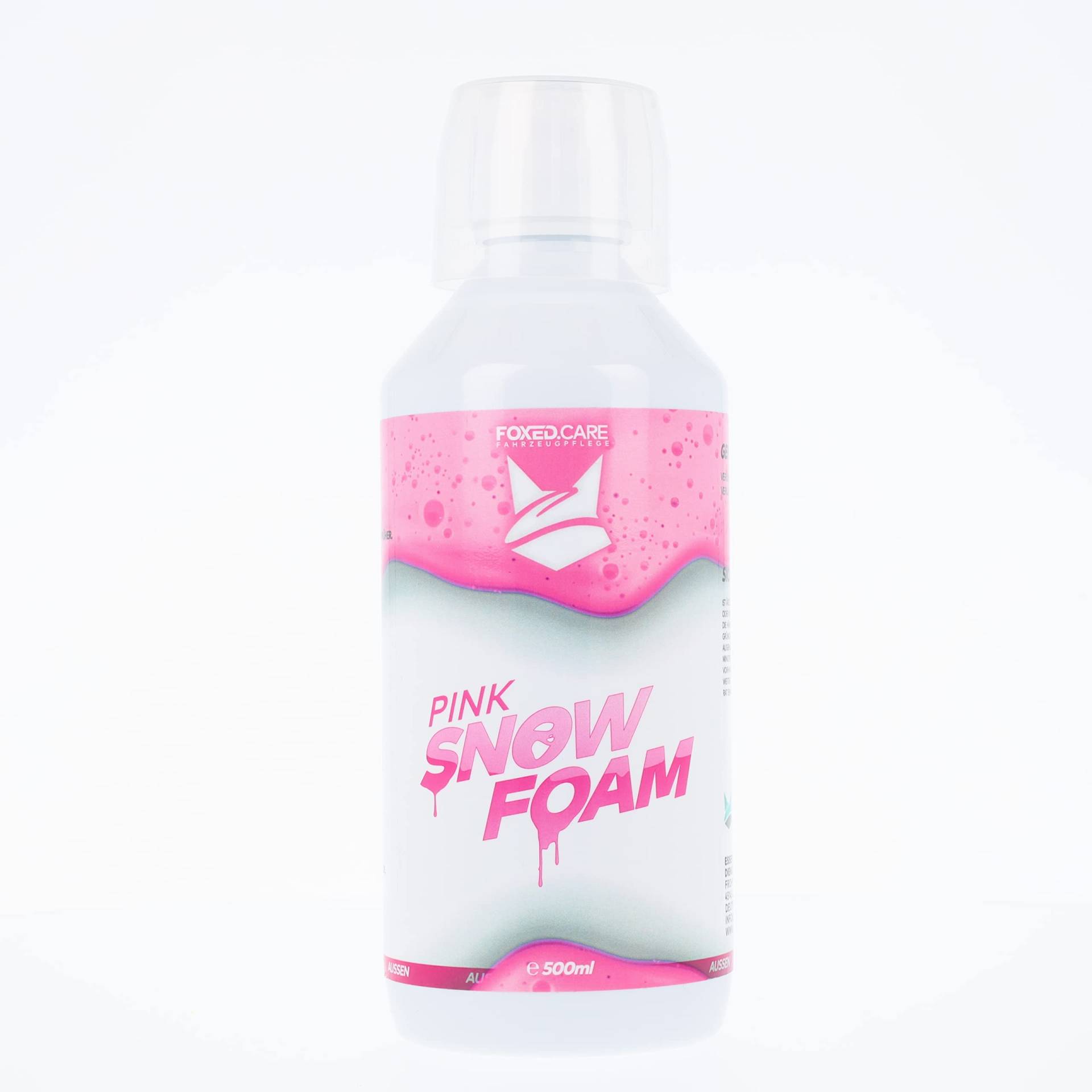 FOXED Care - Colour Foam in Pink 0,5L - Hochleistungs Snow Foam zur Auto Vorwäsche inkl. Messbecher in rosa von FOXED