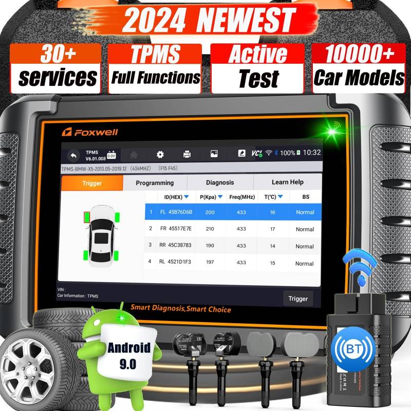 FOXWELL NT809TS OBD2 Diagnosegerät Auslesegerät Auto Mit Kostenloses Aktualisierung KFZ Auslesegerät Alle Systemdiagnosen mit Servicefunktionen von FOXWELL