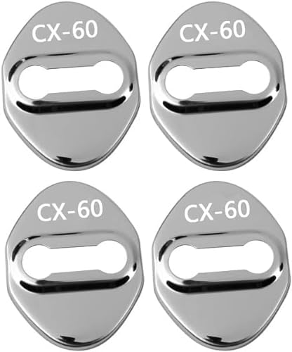 4 Stücke Auto Türschloss Abdeckung für Mazda CX-60, Türverriegelungsabdeckung Korrosionsschutz Schutzkappe Automobil Innenzubehör,B Silver von FOXZY