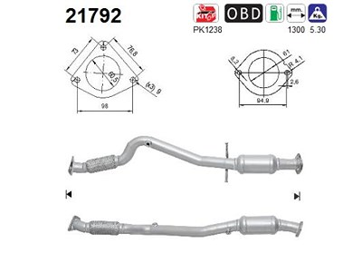 Fppl Katalysator [Hersteller-Nr. 21792] für Opel, Vauxhall von FPPL