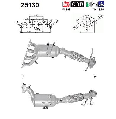 Fppl Katalysator [Hersteller-Nr. 25130] für Mazda von FPPL