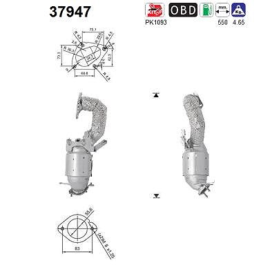 Fppl Katalysator [Hersteller-Nr. 37947] für Seat, VW von FPPL