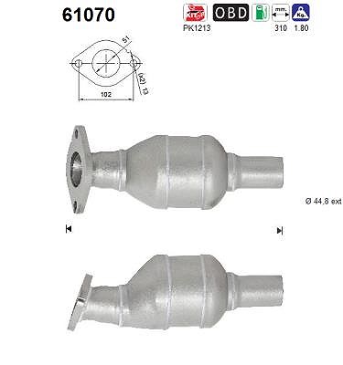 Fppl Katalysator [Hersteller-Nr. 61070] für Hyundai von FPPL