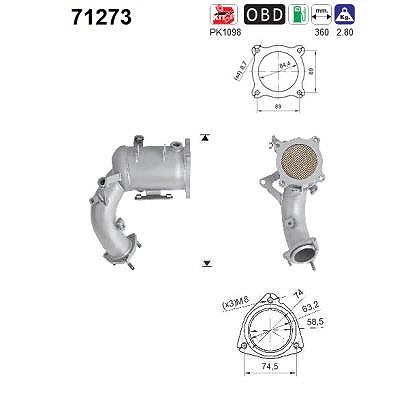 Fppl Katalysator [Hersteller-Nr. 71273] für Mercedes-Benz von FPPL