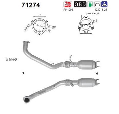 Fppl Katalysator [Hersteller-Nr. 71274] für Mercedes-Benz von FPPL