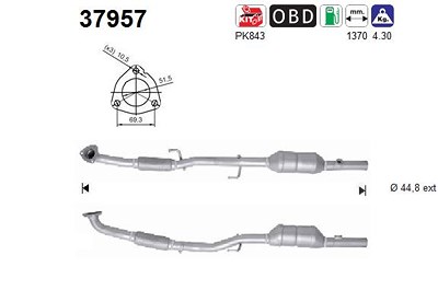 Fppl Katalysator [Hersteller-Nr. 37957] für Seat, Skoda, VW von FPPL