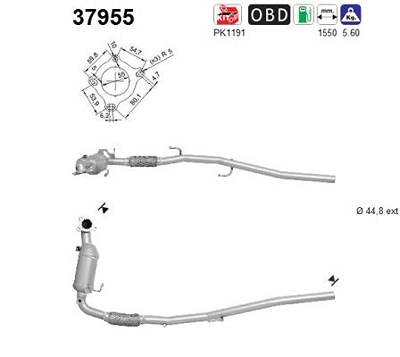 Fppl Katalysator [Hersteller-Nr. 37955] für Audi, Seat, Skoda, VW von FPPL