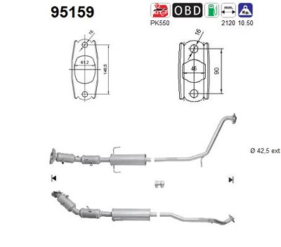 Fppl Katalysator [Hersteller-Nr. 95159] für Toyota von FPPL