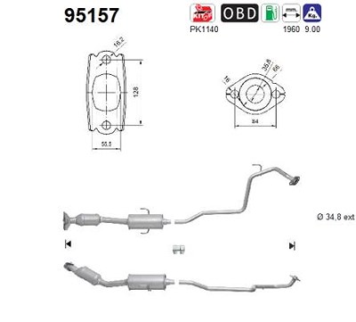 Fppl Katalysator [Hersteller-Nr. 95157] für Toyota von FPPL