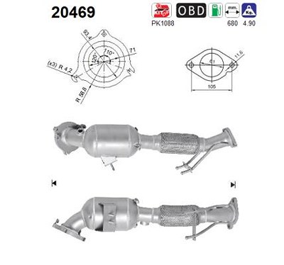 Fppl Katalysator [Hersteller-Nr. 20469] für Ford, Volvo von FPPL