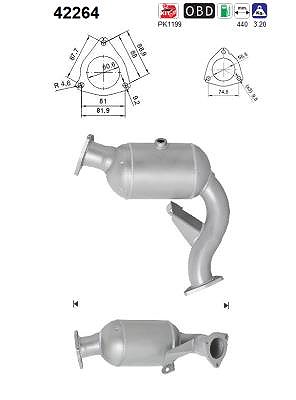 Fppl Katalysator [Hersteller-Nr. 42264] für Audi von FPPL