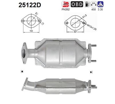 Fppl Katalysator [Hersteller-Nr. 25122D] für Hyundai, Kia von FPPL